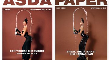 Campanha da ASDA inspirada no ensaio de Kim Kardashian - Créditos: Divulgação