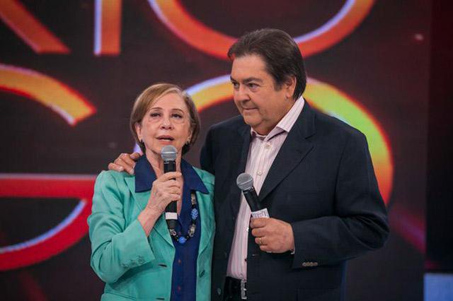 Fernanda Montenegro no Domingão do Faustão. Crédito: Reprodução/TV Globo