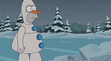 Os Simpsons ganha abertura de Natal e tira sarro da animação Frozen. Crédito: Reprodução/YouTube