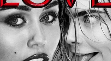 Miley Cyrus colocou seu rosto no lugar de Kim Kardashian na capa da Love Magazine. Crédito: Reprodução/Instagram
