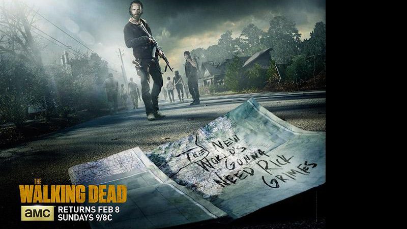 Nova arte da segunda metade da quinta temporada de The Walking Dead. Crédito: Divulgação/AMC