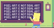 Cena da abertura de Os Simpsons recriada em pixel art. Crédito: Reprodução/YouTube