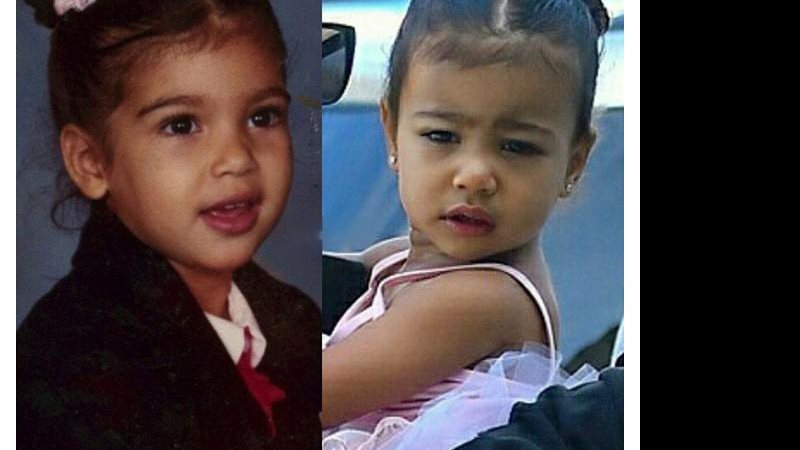Kim Kardashian e a filha, North, ao lado (Reprodução/Instagram)