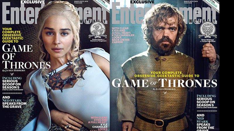 Imagem Personagens de Game of Thrones figuram novas capas de revista