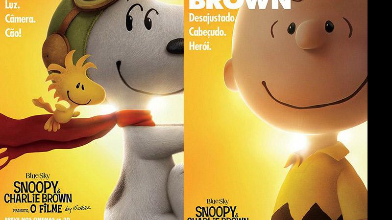 Imagem Fofo! Personagens de Snoopy & Charlie Brown ganham pôsteres nacionais e individuais