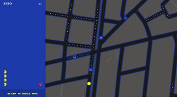 Pac-Man no Google Maps - Foto: Reprodução/ Google Maps