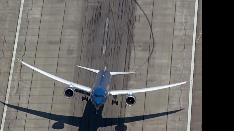 Prévia do teste feito pela Boeing do novo Dreamliner 787-9 - Foto: Reprodução