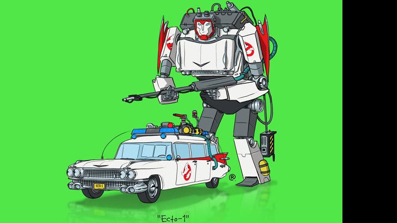 Darren Rawlings transformou carros famosos do cinema e da TV em Transformers - Foto: Darren Rawlings