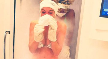 Lindsay Lohan após a sessão de crioterapia - Foto: Reprodução/ Instagram