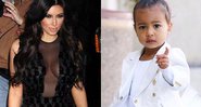 Kim Kardashian e a filhinha North West - Foto: instagram/Montagem Cenapop