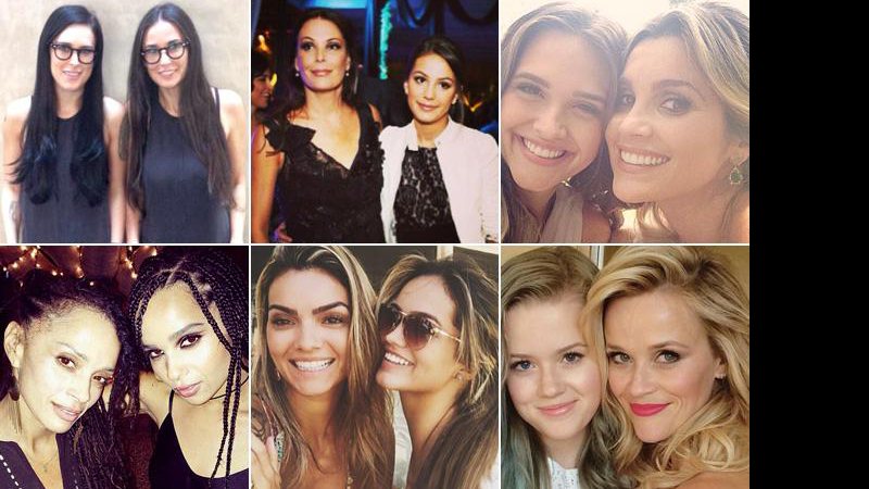 Mães famosas e suas filhas - Foto: Montagem Cenapop/ Twitter/ Instagram