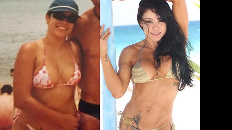 Karla Souza antes e depois da mudança corporal - Foto: Arquivo Pessoal/ MF Models Assessoria