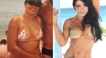 Karla Souza antes e depois da mudança corporal - Foto: Arquivo Pessoal/ MF Models Assessoria