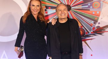 Marilene Saade e Stênio Garcia na festa de 50 anos da Globo - Foto: Globo/ Paulo Belote