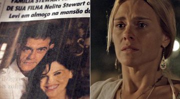 Lara (Carolina Dieckmann) vê o marido supostamente morto em página de jornal - Foto: TV Globo