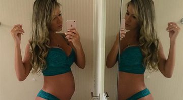 Ex-BBB Adriana Sant’ana posa de lingerie e mostra barriguinha de grávida - Foto: Reprodução/ Instagram
