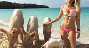Giovanna Ewbank com família de porcos - Foto: Reprodução/Instagram