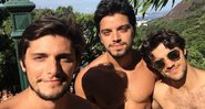 Bruno Gissoni ao lado de seus irmãos Rodrigo e Felipe Simas - Foto: Reprodução/Instagram