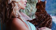 Grazi Massafera com seu gato bengal - Foto: Reprodução/Instagram