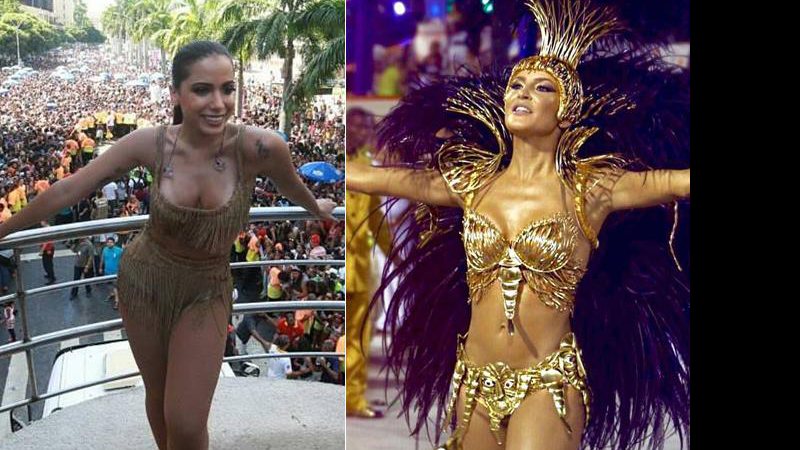Anitta e Claudia Leitte no Carnaval 2016 - Foto: Montagem/ Reprodução/ Instagram