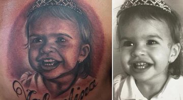 Wellington Muniz tatuou o rosto da filha Valentina - Foto: Reprodução/ Instagram