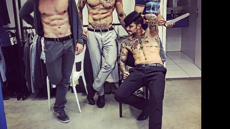 Nicolas Prattes, Lucas Lucco e Felipe Titto exibem seus tanquinhos - Foto: Reprodução/Instagram