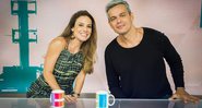 Maíra Charken e Otaviano Costa na bancada no “Vídeo Show” - Foto: Foto: Globo/João Miguel Júnior