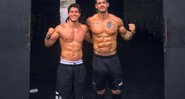 Arthur Aguiar e Lucas Lucco posam juntos após treino - Foto: Reprodução/Instagram