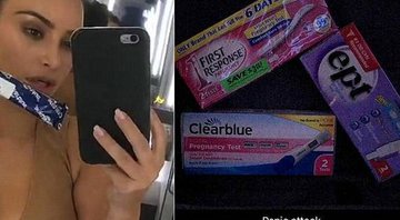 Kim Kardashian fez testes de gravidez dentro de avião após ataque de pânico - Foto: Reprodução/ Snapchat