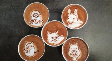 Imagem Artista norte-americana prepara cafés com desenhos exclusivos