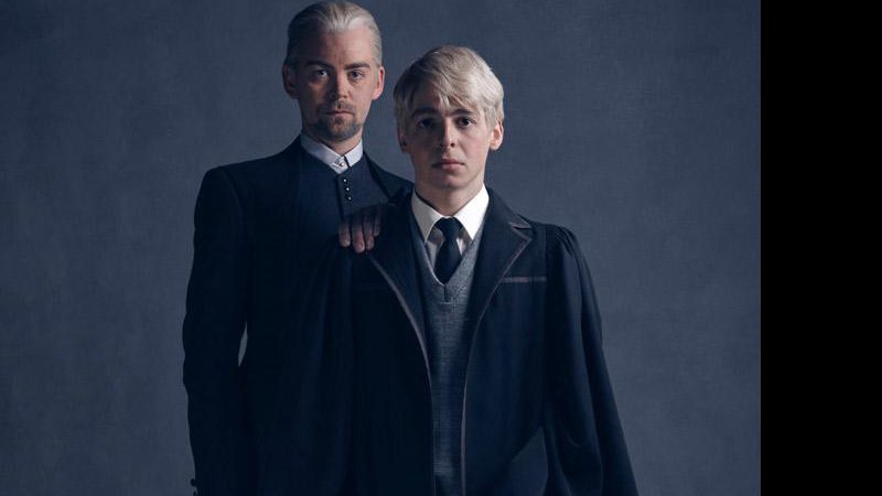 Alex Price será Draco Malfoy, e Anthony Boyle interpretará seu filho, Scorpius Malfoy - Foto: Pottermore.com