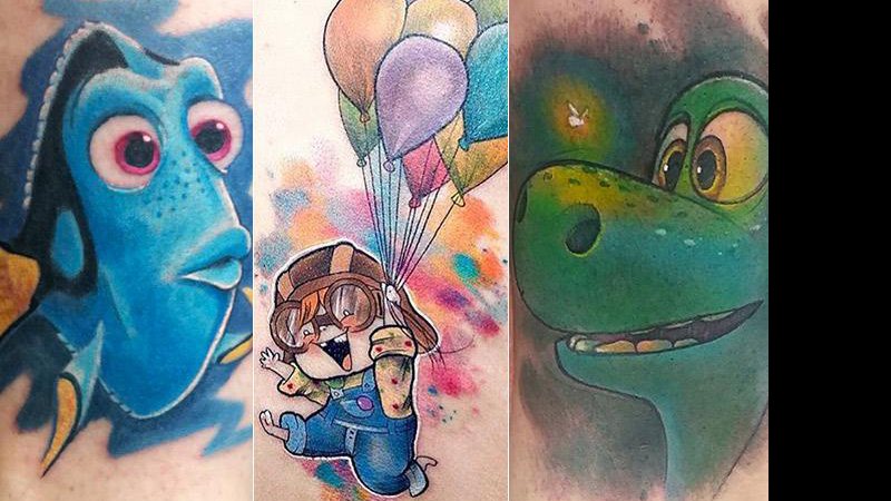 Fãs mostram suas tatuagens inspiradas em filmes da Disney/Pixar - Foto: Reprodução