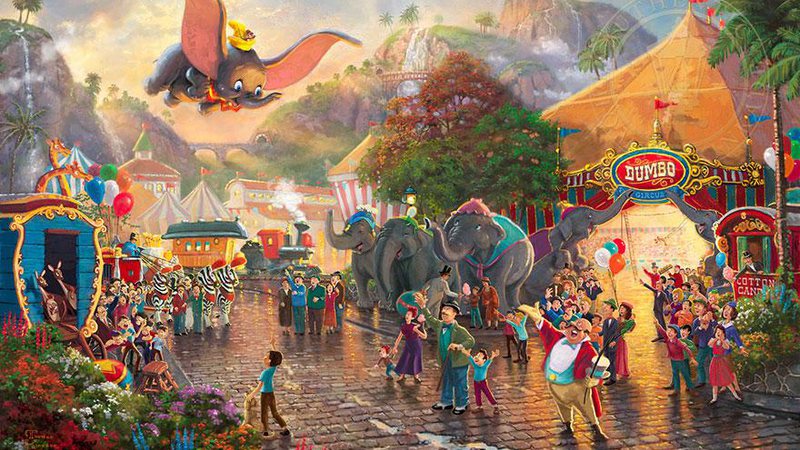 Thomas Kinkade pinta quadros extremamente detalhados inspirados em desenhos da Disney - Foto: Thomas Kinkade