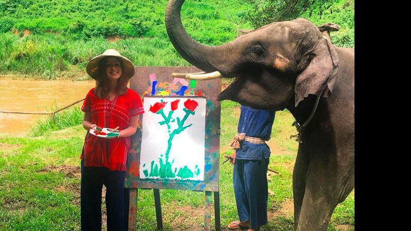 Marina Ruy Barbosa visita santuário de elefantes na Tailândia - Foto: Reprodução/ Instagram