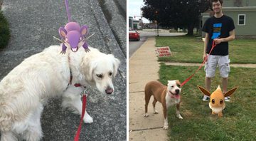 Jogadores de Pokémon Go aproveita para passear com os cães do Muncie Animal Shelter - Foto: Addelle Diedesch e Emily Atkinson