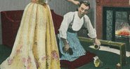 Cartão postal do início de 1900 que promovia o machismo - Foto: Catherine H. Palczewski