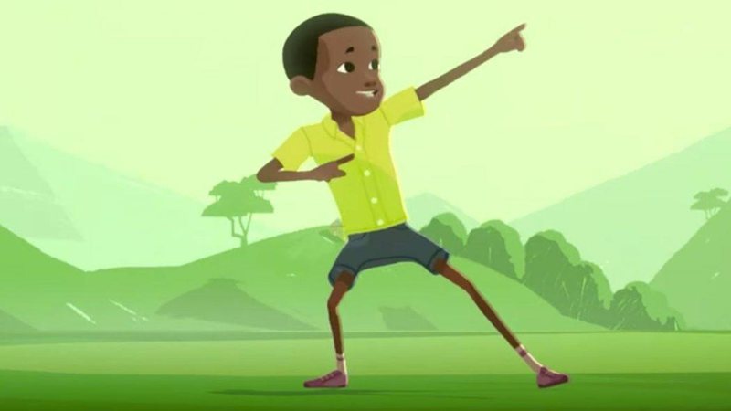 Usain Bolt no curta de animação The Boy Who Learned to Fly - Foto: Reprodução