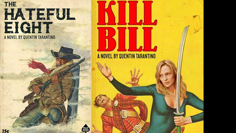 O francês David Redon transformou os filmes de Tarantino em capas de livros antigos - Foto: David Redon