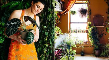 Summer Rayne Oakes tem mais de 500 variedades de plantas em seu apartamento - Foto: Erin Kestenbaum