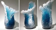 Casal recria as ondas dos oceanos em vasos de vidro e cerâmica - Foto: Reprodução