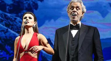 Paula Fernandes e Andrea Bocelli fizeram dueto em show em São Paulo - Foto: Reprodução/ Instagram