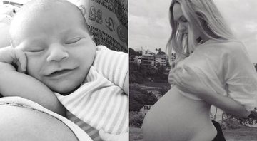 O pequeno Anacã e a mamãe Candice Swanepoel - Foto: Rerpodução/ Instagram