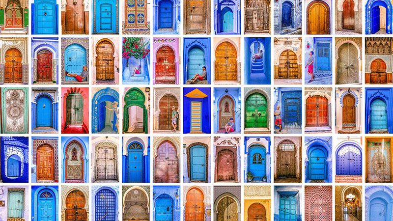 Portas das residências no Marrocos - Foto: Keep Calm and Wander