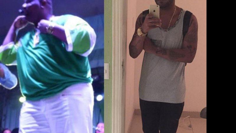 Arlindo Neto antes e depois de eliminar 63 quilos - Foto: reprodução/ Instagram