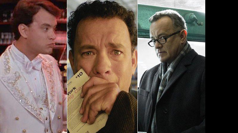 Tom Hanks em cenas de três filmes que protagonizou - Foto: Reprodução
