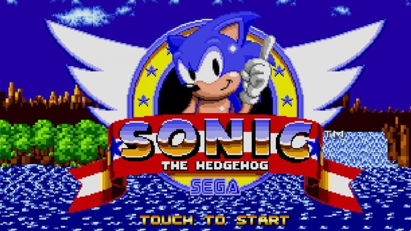 Tela inicial do jogo Sonic The Hedgehog - Foto: Divulgação