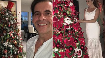 Leandro Hassum e Giovanna Antonelli e suas árvores de Natal - Foto: Reprodução/ Instagram