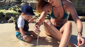 Aline Gotschalg e o filho Lucca, de 1 ano - Foto: Reprodução/ Instagram