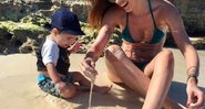 Aline Gotschalg e o filho Lucca, de 1 ano - Foto: Reprodução/ Instagram