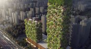 Floresta vertical projetada por Stefano Boeri produzirá 60 quilos de oxigênio por dia - Foto: Divulgação